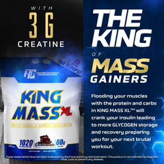 Scoop of King Mass XL being added to shake for extra calories