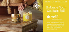 Private spa-like space enhanced by Root Candles glow.