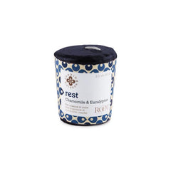 Root Candles Seeking Balance chamomile-eucalyptus scent evokes calm spaces.