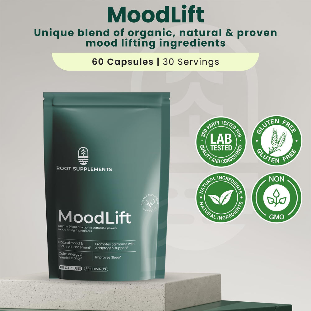 Herbal adaptogens like Rhodiola and Shatavari in MoodLift.