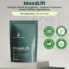 Herbal adaptogens like Rhodiola and Shatavari in MoodLift.