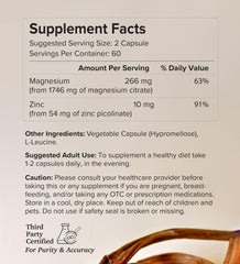 Rootcha Potent & Pure Magnesium Zinc sea-salt-derived magnesium supports absorption.