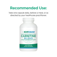 Shelf display conveys vegetarian-friendly support for plant-based diets with Rootcology blend.