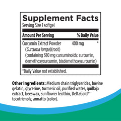 Rootcology Curcumin Absorb label detailing three bioactive curcuminoids and turmeric oil.