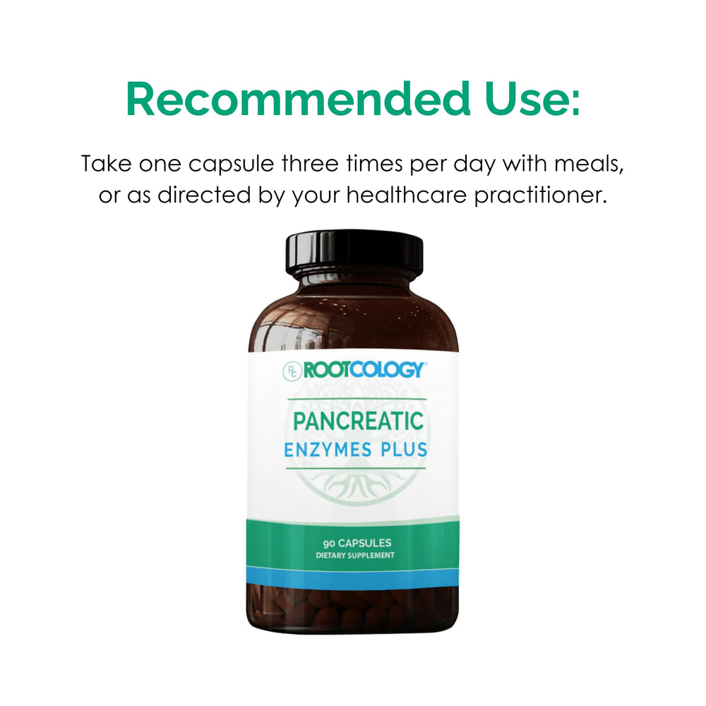 Rootcology Pancreatic Enzymes Plus allergen-free formula without dairy, gluten, or soy