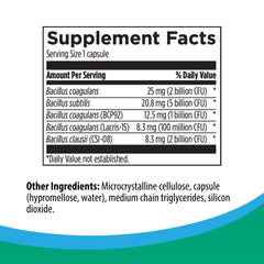 Capsules close-up showing spore-forming probiotics designed to resist stomach acid