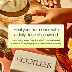 Rootless Seaweed Daily Bites Coconut Chai 1-month supply packaging communicates value