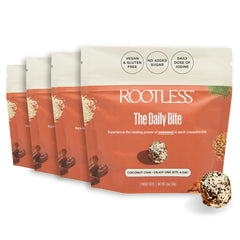 Rootless Seaweed Daily Bites Coconut Chai pack front promotes daily wellness ritual