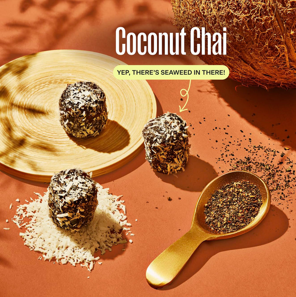 Rootless Seaweed Daily Bites Coconut Chai single bite close-up for mindful snacking
