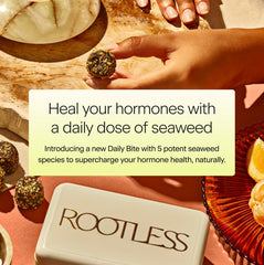 Close-up of texture inside Rootless Daily Bites reveals wholesome whole-food ingredients.
