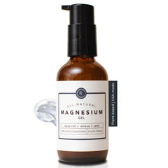 Rowe Casa Magnesium Gel bottle with pump for easy, mess-free application.