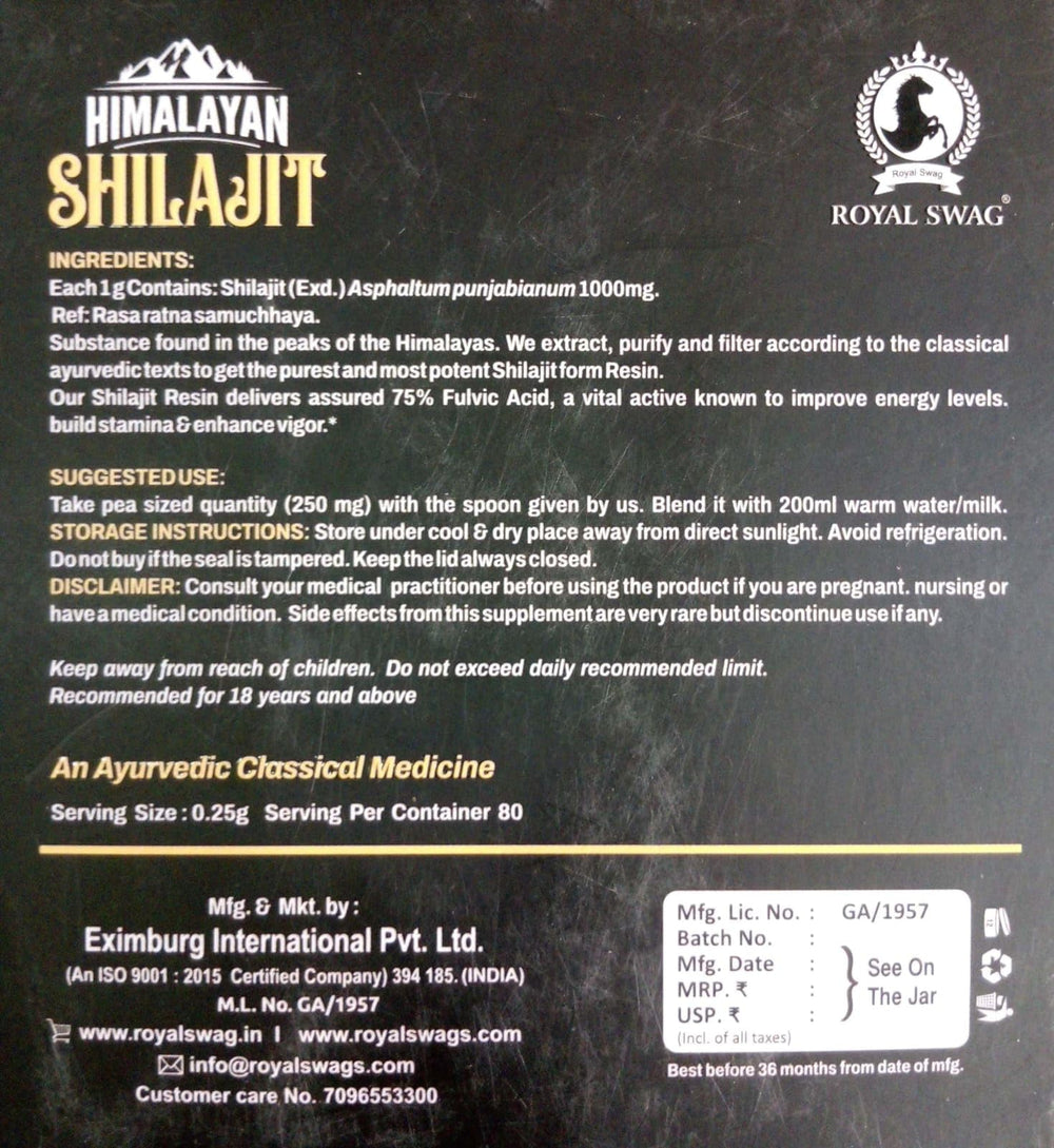 ROYAL SWAG Shilajit resin mixed into milk for a convenient daily ritual.