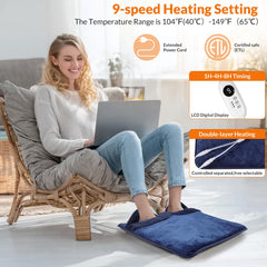 ROZEEYUU electric foot warmer plush fleece lining offers soft, cozy comfort.