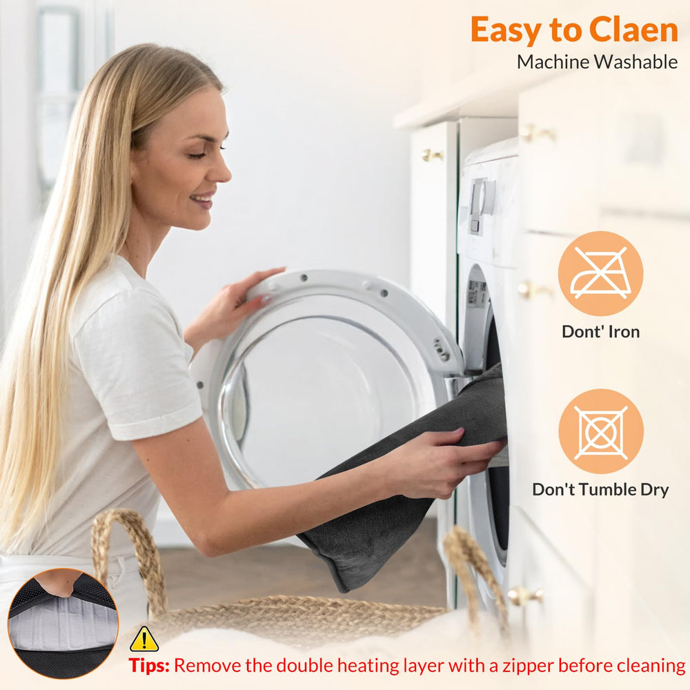 ROZEEYUU foot warmer featuring an 8-hour timer for flexible use.