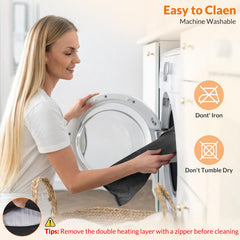 ROZEEYUU foot warmer featuring an 8-hour timer for flexible use.