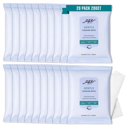 RPE Life Large Feminine Wipes with soft texture for gentle cleansing on the go.