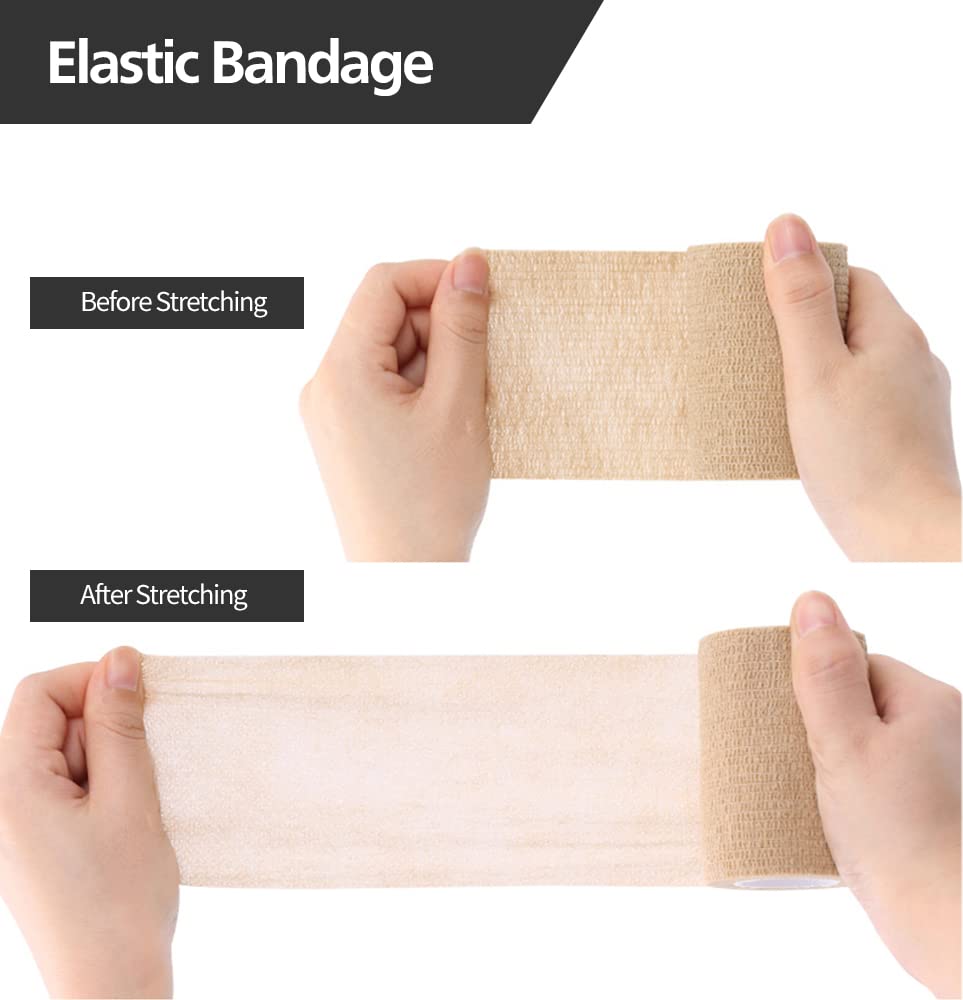 Ruby.Q self-adherent bandage wrap sticks to itself for secure wear