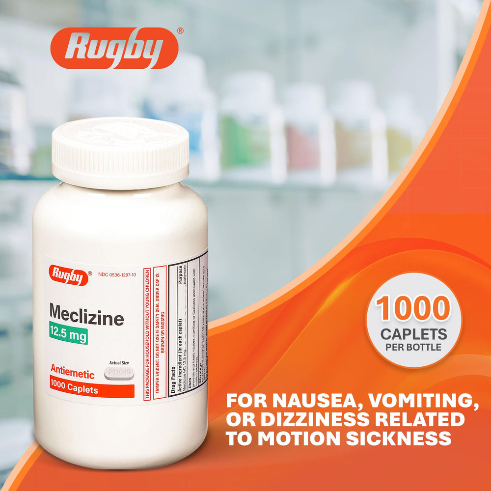 Rugby Laboratories Meclizine caplets travel pack supports nausea during flights