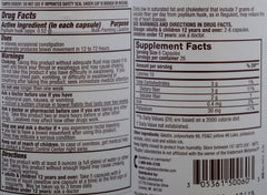 Reguloid bottle back showing dosage guidance for consistent daily use