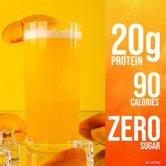 Rule 1 Clear Whey Isolate label highlights high protein, low carbs, gluten-free ingredients.