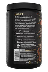 Rule 1 preLIFT ingredient label promotes transparency for informed pre-workout planning