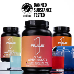 Athletic desk-ready setup shows convenient protein option during a busy day.