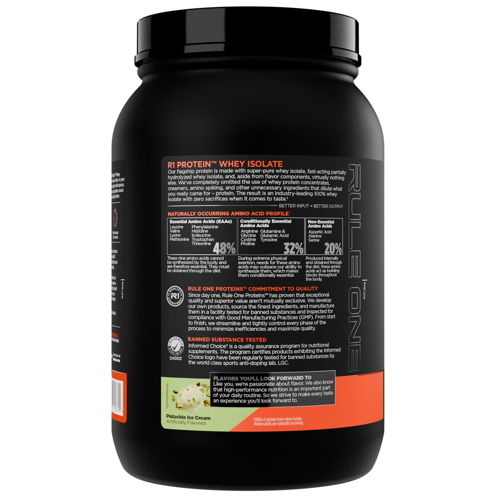Rule 1 R1 Whey Isolate shaker demonstrates easy blending after training.