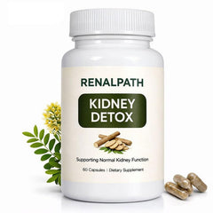 Rulinal RenalPath bottle front view highlights the herbal supplement for kidney and immune support