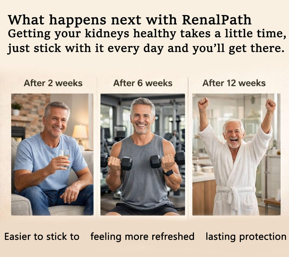 Rulinal RenalPath packaging box shows compact design for travel and daily use