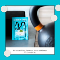 Run Gum sugar-free xylitol composition shown for tasty no-calorie option.