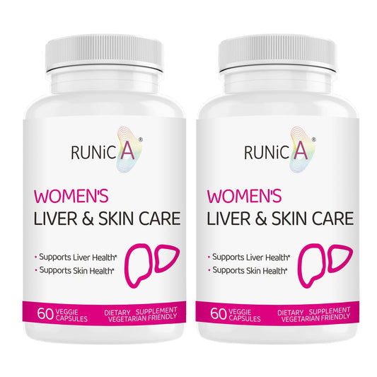 RUNICA Milk Thistle 300mg bottle clearly labeled, supports liver health and daily wellness.