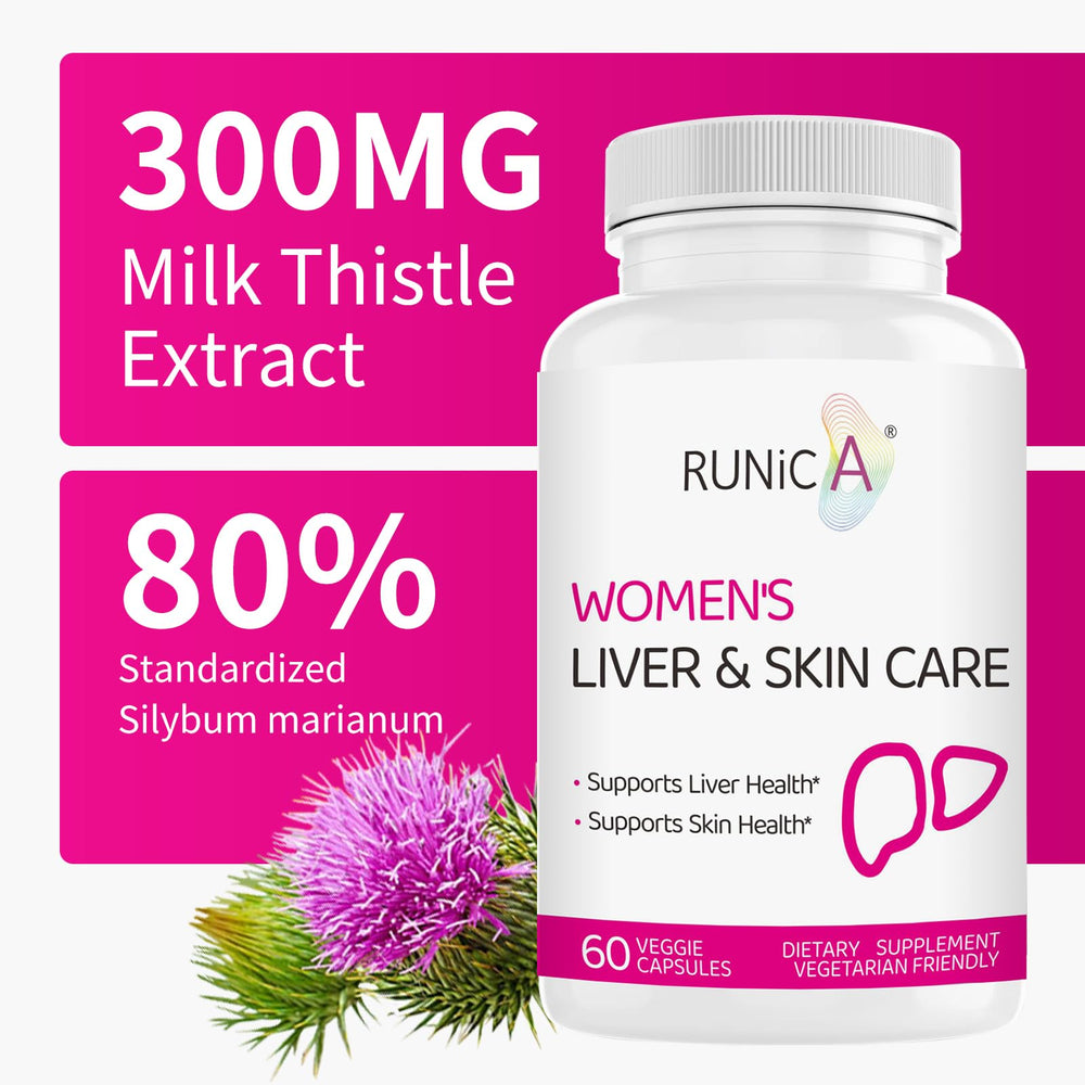 RUNICA Niacinamide with Rose Extract capsules, promotes skin hydration and barrier support.
