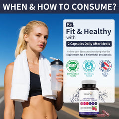 RUNICA women's immune defense capsules shown with berry mix.