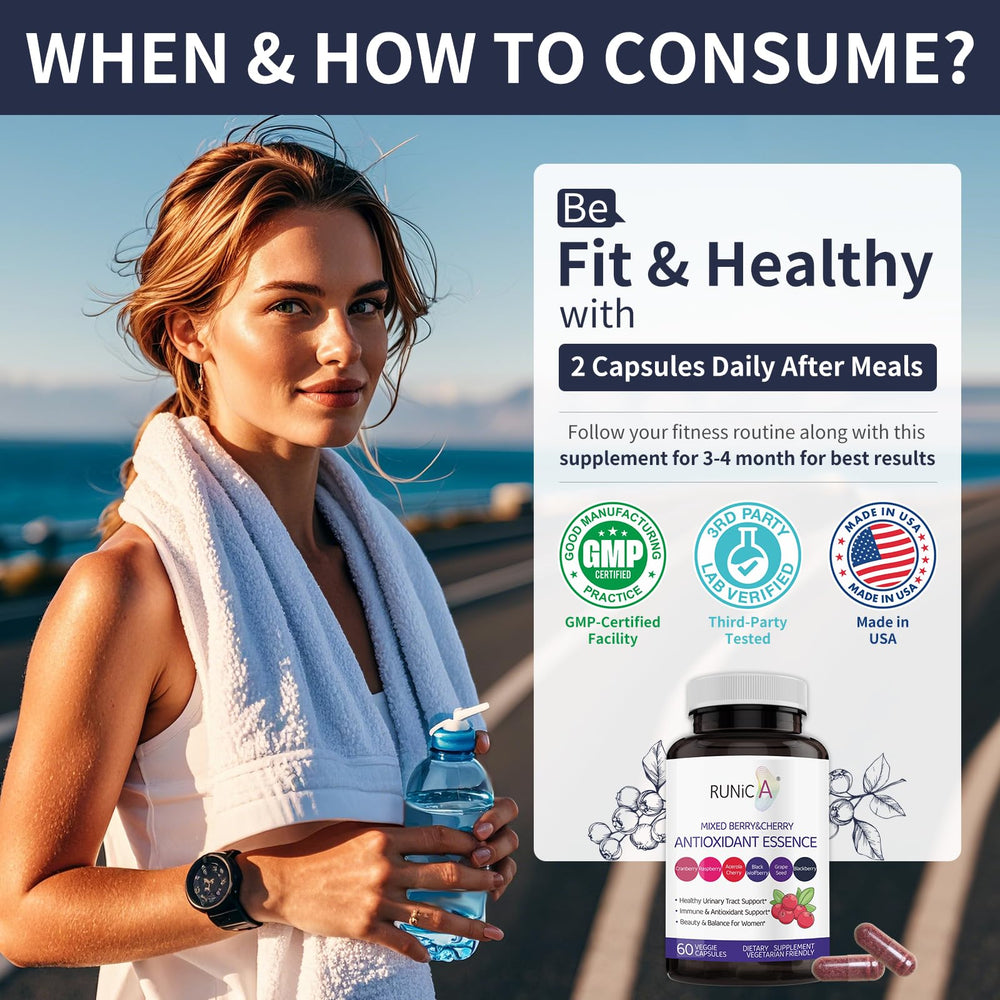 RUNICA women's urinary health pack signals balance and comfort.