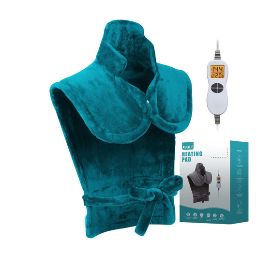 Ruqiji neck-shoulder-back heating pad provides soothing warmth for tense muscles.