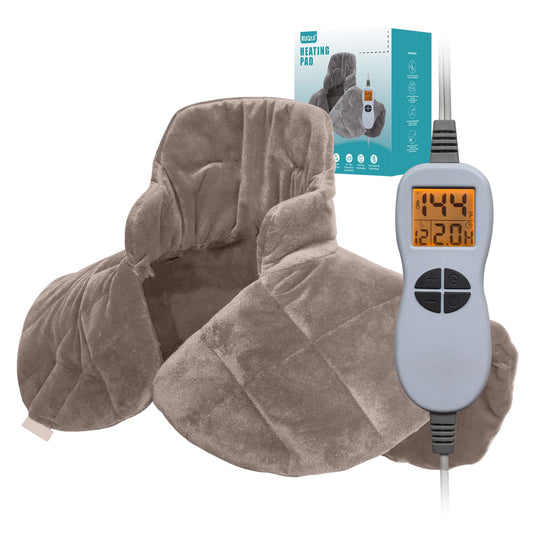 Ruqiji weighted neck-shoulder heating pad with XXL coverage for targeted warmth