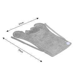 Ruqiji XXL heating pad shown on neck and back for full-body warmth.