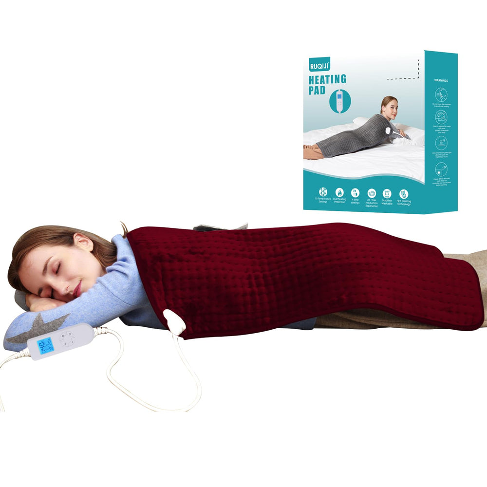 Ruqiji XXXL heating pad 17x33 inches for full body warmth and comfort.
