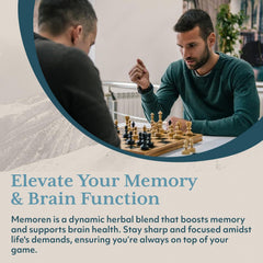 ruved Memoren capsules pile suggests ample supply for daily focus routines.