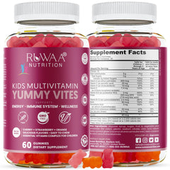 RUWAA NUTRITION Yummy Vites bottle with colorful gummies supports daily immune health