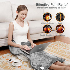 Ruyyi wearable heating pad with collar and straps for hands-free relaxation.