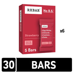RXBAR Strawberry Bars boxes packaging emphasizes freshness and taste.