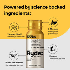 Ryde tropical flavor shot emphasizes natural energy and vegan profile