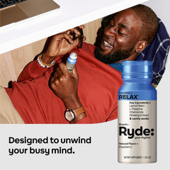 Ryde Relax Shot Chamomile relaxation scene in a bottle