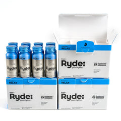 Ryde Relax Shot Raspberry flavor bottle for a refreshing unwind