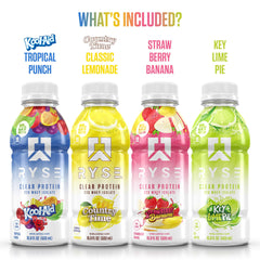 RYSE Clear Protein Drink Country Time Lemonade flavor can, offering a fruity, refreshing protein option.