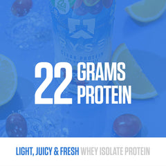 RYSE Clear Protein Drink glass shot with refreshing, non-milky texture and zero sugar