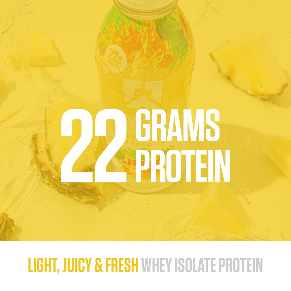 RYSE Clear Protein Drink pour shows smooth, non-milky finish.