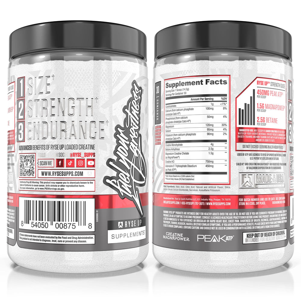 RYSE Loaded Creatine supports endurance during intense training sessions.