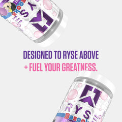 RYSE Loaded Bazooka Grape flavor image conveys nostalgic pre-workout appeal.